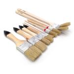 Round Natural real bristle paint brushes Wooden Handle Real Hair Paint Brushes