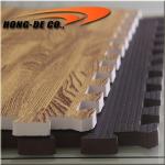 Soft 2x2inch 12mm Wood Grain Interlocking Foam Floor Mats For Sports