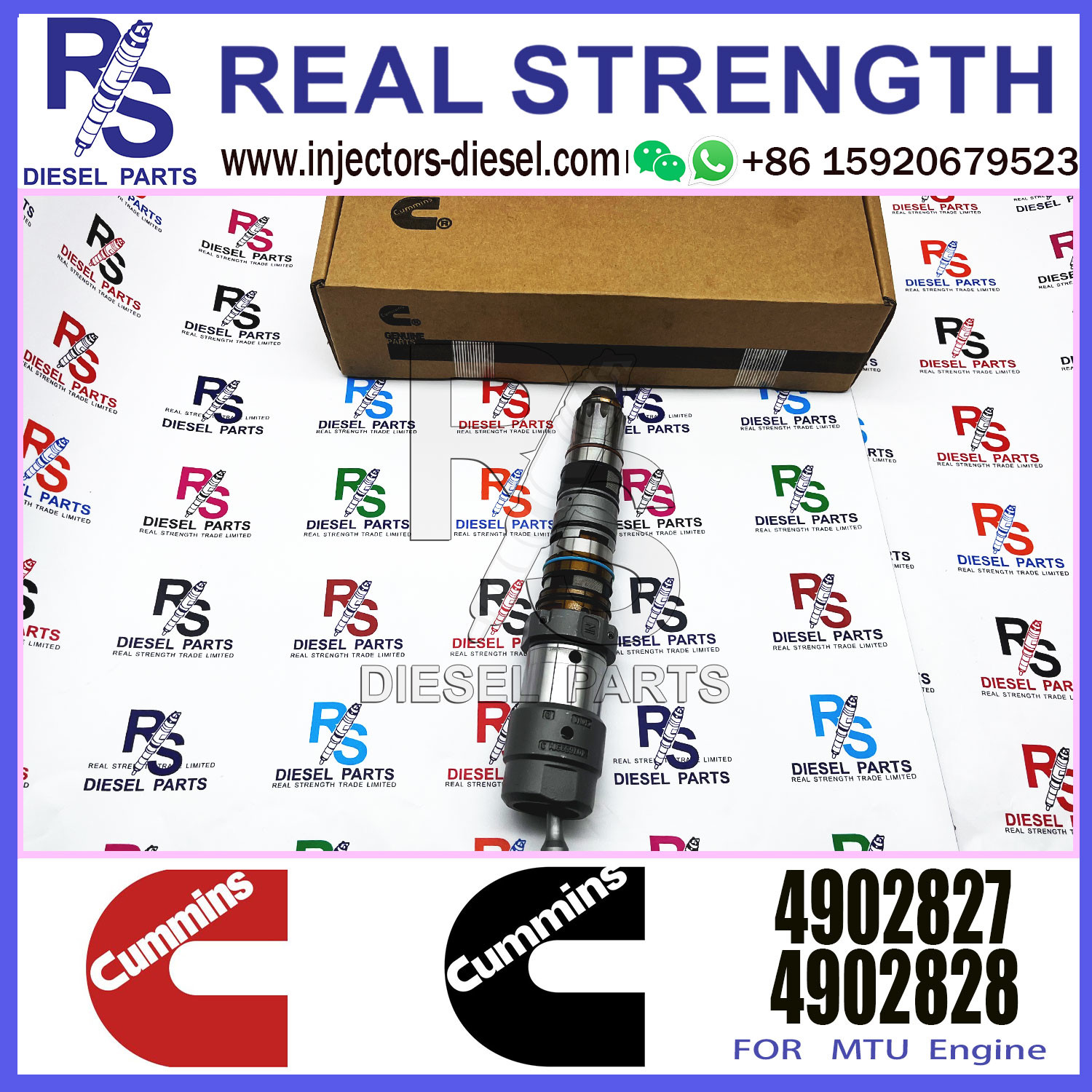 QSK23 QSK60 Diesel Engine Common Rail Fuel Injector 4902827 4062090 4077076