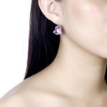 0.98x0.55in Sterling Silver Heart Earrings