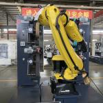 Robotic Cell Metal Deburring Machine For Belt Polishing Door Handle
