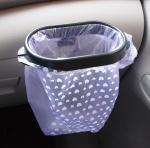 Car trash bag holder rack in plastic material