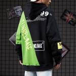 75% Cotton Unlined Men Cool Hoodies Hiphop Loose Gothic Print Hoodie