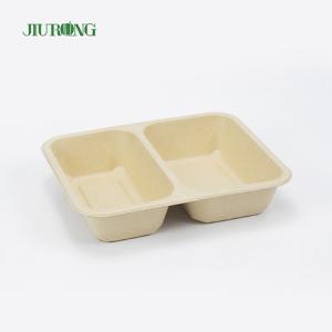 Quality Disposable Biodegradable Sugarcane Clamshell Food Container 3 Compartment wholesale