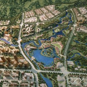 Quality Architecture Landscape City Planning Model Aecom 1/2500 Meixi Lake Urban Design wholesale
