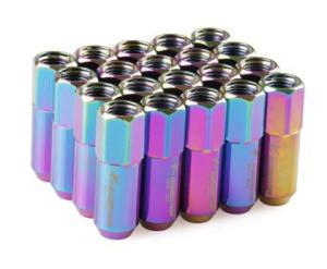 Quality Neo Chrome Racing Wheel Nuts 12 x 1.5 for Acura , Toyota , Mazda , Buick , Ford wholesale