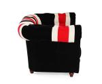 3 Seat Union Jack Fabric Chesterfield Sofa Couch High Density Foam