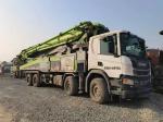 Special Zoomlion Concrete Pump Truck 56M Maximum Cloth Height Scania Chassis 8x4
