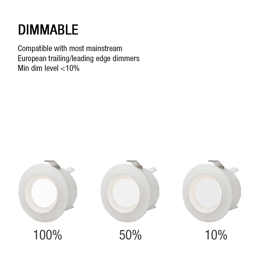 Multi Scene LED Ceiling Recessed Spot Light Dimmable Practical IP20