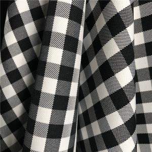 Quality TWILL 300D Polyester Yarn Dyed Woven Black And White Check Fabric Twill Cloth 57/58 wholesale