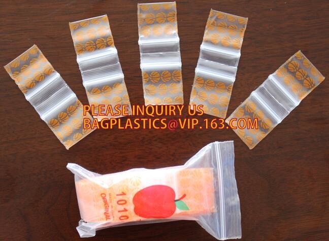 cheap 100%LDPE plastic custom 3x3 zip seal bag/mini apple baggie, Air proof mini apple zip lock food storage bag with ow