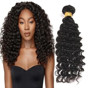 Quality Natural Black Virgin Human Hair Bundles Without Lice / Machine Double Weft wholesale