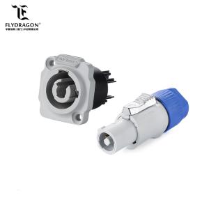 Quality Grey Power Output Male Female Connector, Panel Mount Connector for Stage Light for LED Lighting wholesale