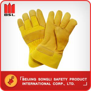 Quality SLG-CA607 cow grain leather working safety gloves wholesale