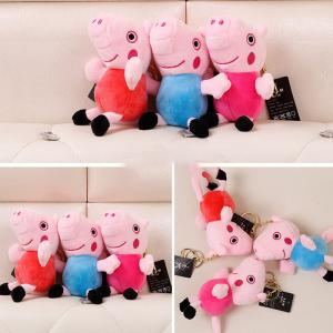 Quality Colorful Plush Cute Pig Keychains PP Cotton Material Customized Size wholesale