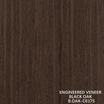Fancy Engineered Wood Veneer Black Oak Straight Grain Slice Cut Splicing 1220mm