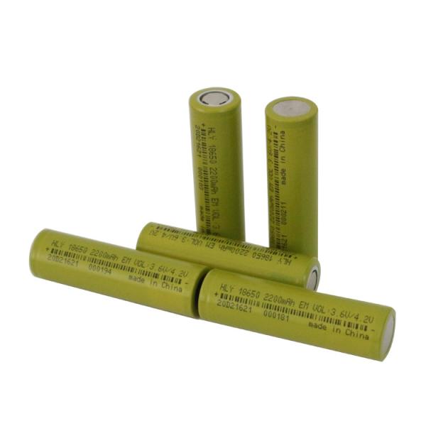 BIS Long Cycle Life 2200mah 18650 Battery Cylindrical Li Ion Battery For Balance