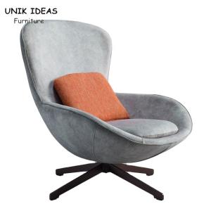 Quality Children'S Lounge Gray Swivel Egg Chair Indoor With Cushion Leisure 90cm wholesale