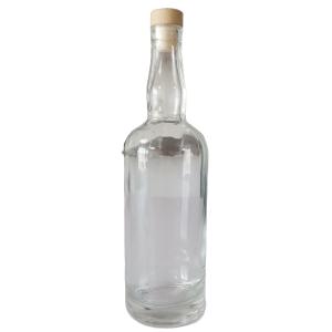 Quality 700ml 750ml 1000ml Square Glass Bottles with Cork Ideal for Gin Whisky Vodka Red Wine wholesale