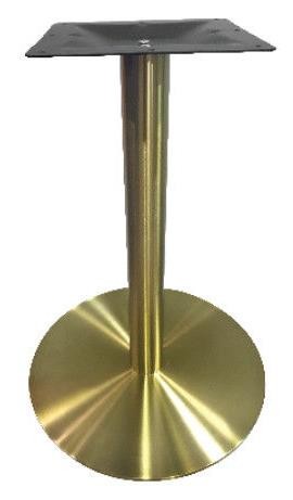 Square Stainless Steel Table Legs Bright Golden Color Dining Table Height 28''