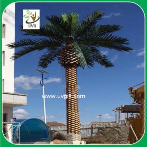 Quality UVG 5 meters huge outdoor palm tree artificial with fiberglass trunk for plaza landscaping wholesale