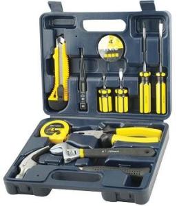 Quality 12 pcs household tool set ,with combination pliers/screwdrivers/wrench/hammer wholesale