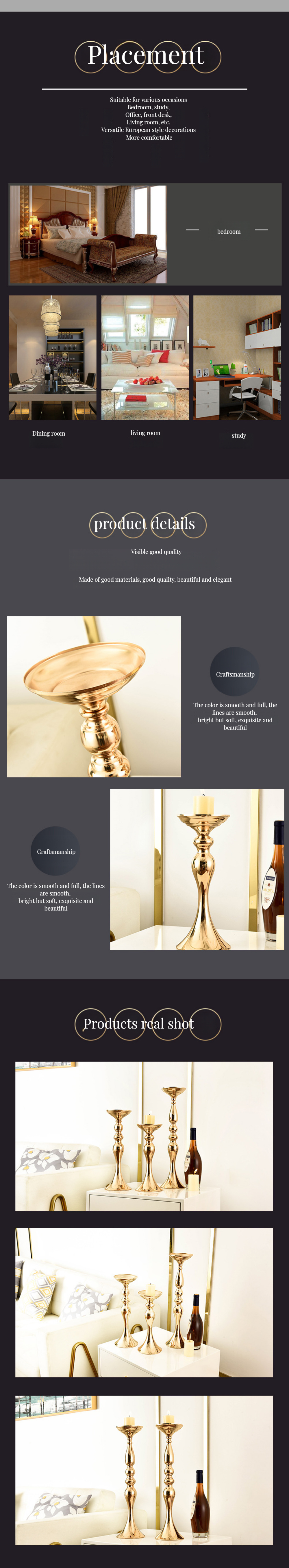 Vintage Gold Metal Mermaid Design Candle Holders for Home Events Banquets Customized Size