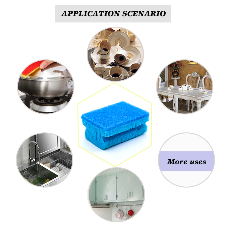 Sustainable Kitchen Scrub Pads Household Highly Absorbent Mildew Proof