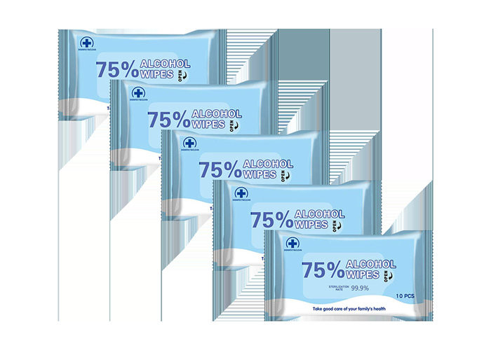 75% Alcohol Disinfectant Wipes 10PCS Pack For Personal And Household