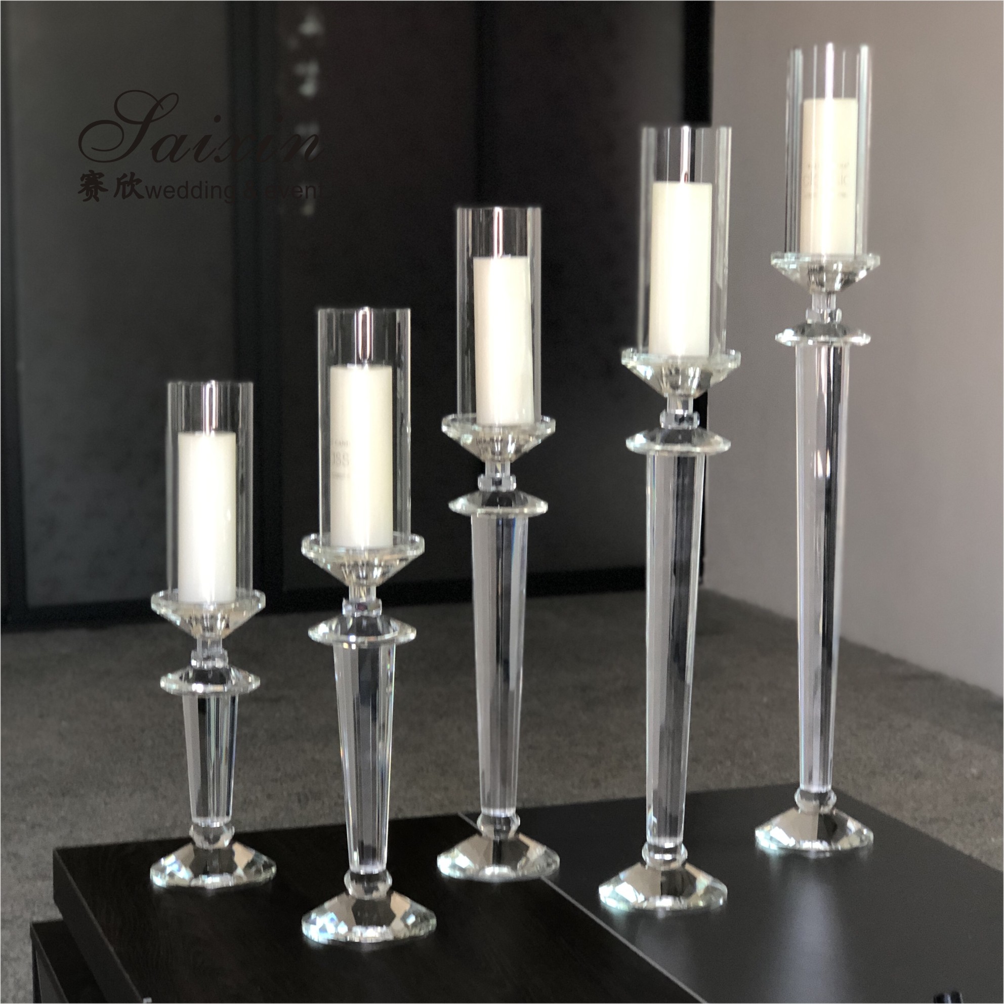Real Wax Pillar Candle Centerpieces Wedding Centerpieces With Candelabra Table Decoration