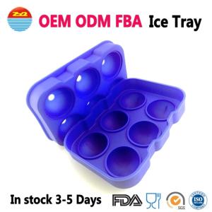 Quality Safe Cool Silicone Ice Trays Round Sphere Shaped Big Circle Durable And Waterproof wholesale