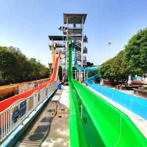 Quality Customized Amusement Park Fiberglass Water Slide 6-8mm Thickness wholesale