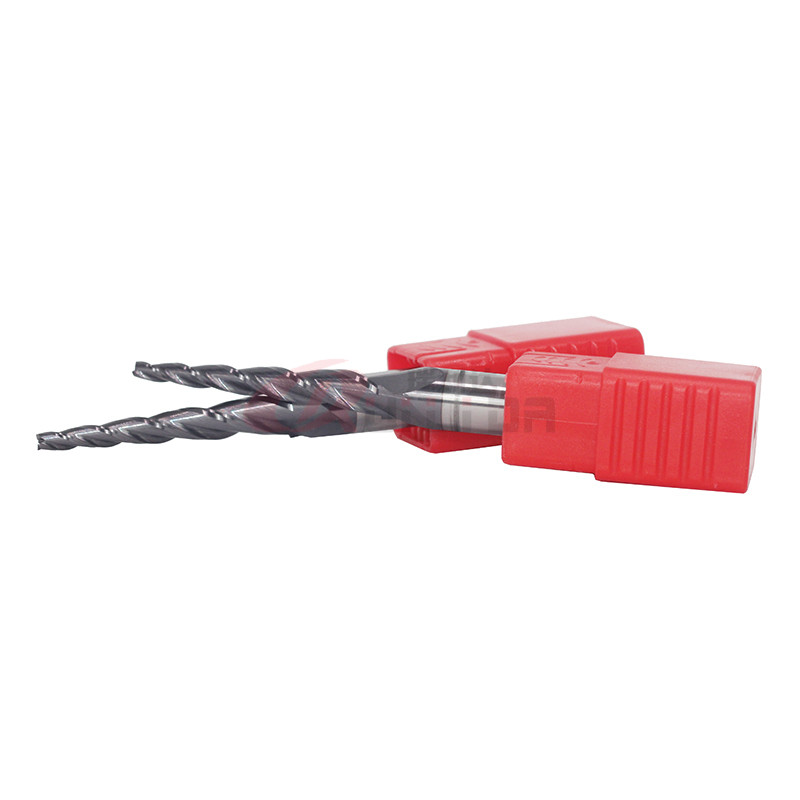 Carbide OEM Conical End Mill 3 Flutes Cnc Milling Cutter For Steel