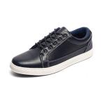 Dark Navy Textile Lace Up Breathable Casual Shoes PU Antiodor