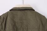 PU Cuffs Ladies Cotton Twill Coats And Jackets Clothing 4 Pockets