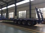 3 Axles Semi Lowbed Trailer 60000kg Semi Truck Flatbed Trailer