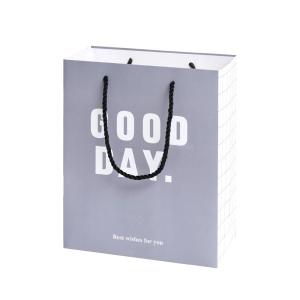 Quality Custom Logo Offset Printing Grey 230GSM Art Paper Gift Bags wholesale