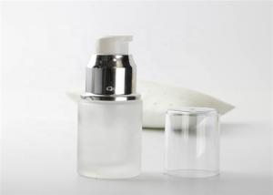 Quality 30ml Frosted Glass Lotion Bottles Empty Vacuum Pump Airless Bottles for alcohol disinfection wholesale