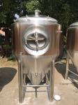 600L Beer Fermentation Tank , Conical Beer Fermenter With Rose Golden Color