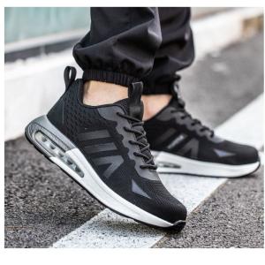 Quality Industrial Safety Shoes With Air Cushion Sole And Black Flying Knit Design wholesale