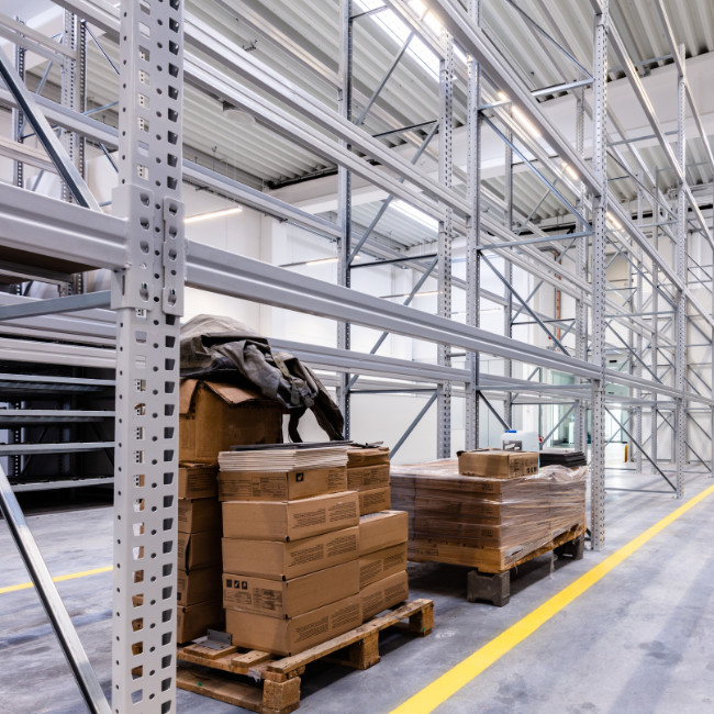 Automatic Blue Steel Industrial Tile Storage Rack Production Line
