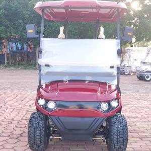 Quality Red Color 2 Seater Golf Cart 4 Wheel 10 Inch Tire 70-100km With Lithium Battery wholesale