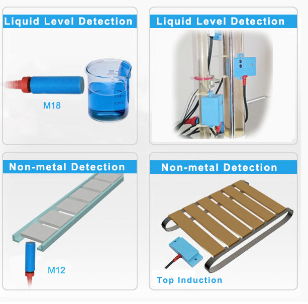 DC 12V M12 PNP NO Plastic Cylinderical Capacitive Sensor Non-metal Detector
