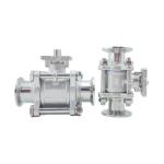 High Platform Outlet 304 316 Stainless Steel Clamped 3PC Ball Valve Model NO.