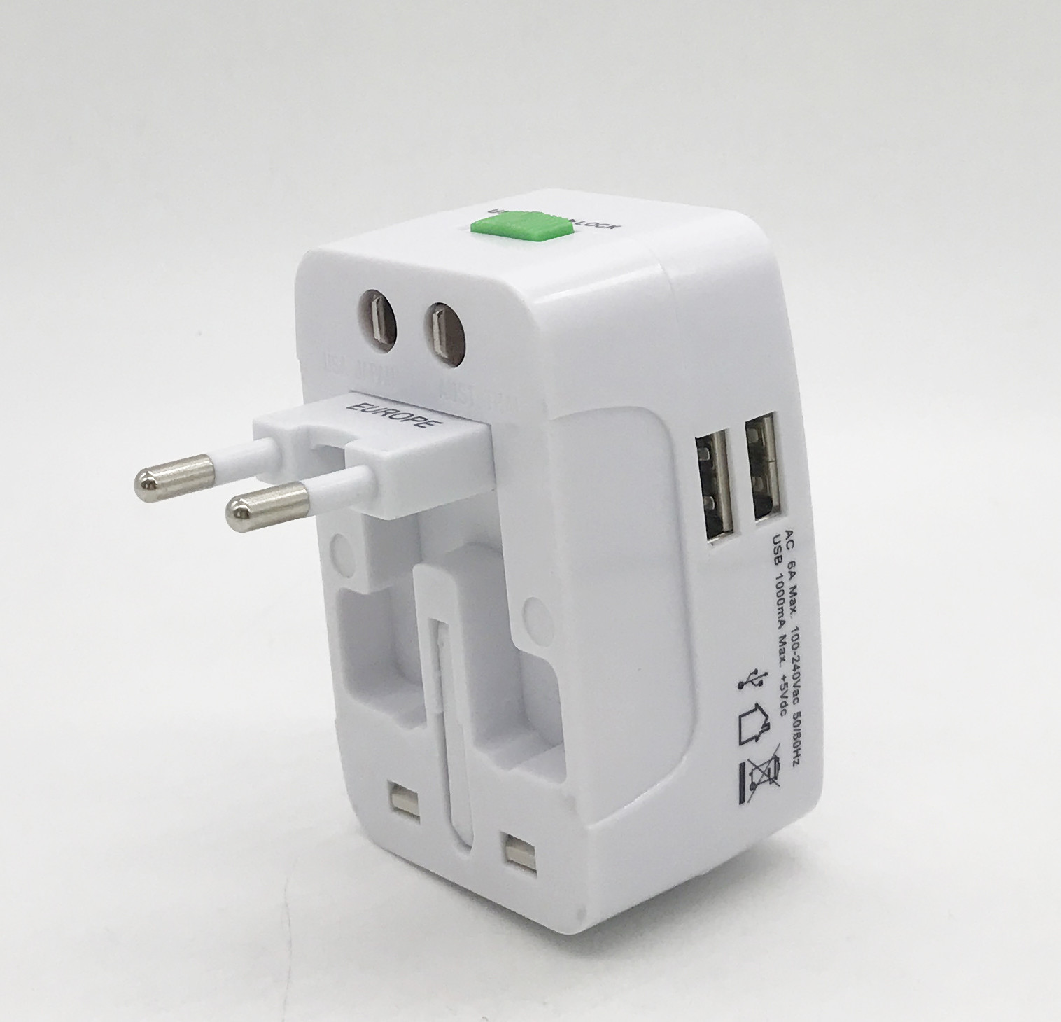 Universal Travel USB Indicator Dual Port Fast USB Wall Charger