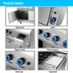 Hotel Gas 4 Range Stove With Oven SS304 LPG / Natural Gas Type For Commercial