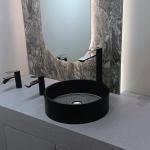Round Shaped Glass Basin Sink CUPC Certified 400*400*120mm