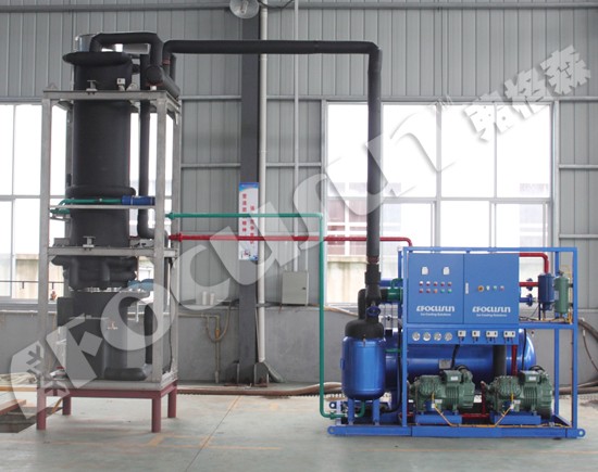 10 Tons Water-Cooled Tube Ice Making Machine with in Need of R404a/R22 Refrigerant