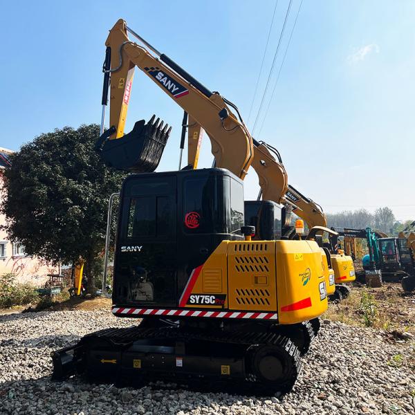 43kw Used Sany Excavator Sy75 Second Hand Diggers 7ton Hyraulic Crawler