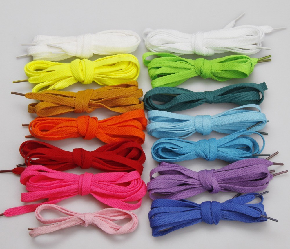 Cotton Nylon Leather Shoe Laces , Round Shoe Laces For Sports Shoes